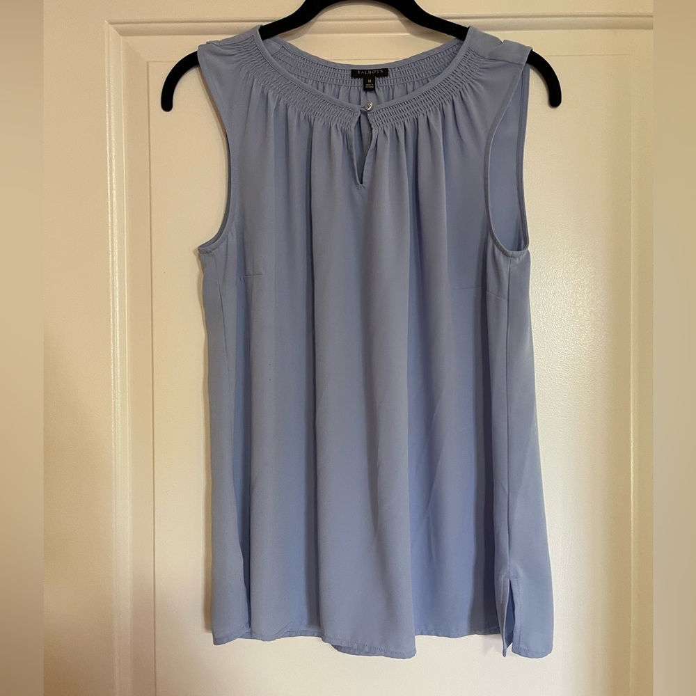 Talbots Light Blue Sleeveless Blouse